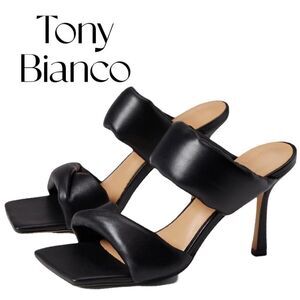 TONY BIANCO Tony Bianco Black Lucy Sandal Heels Sz 8 NIB